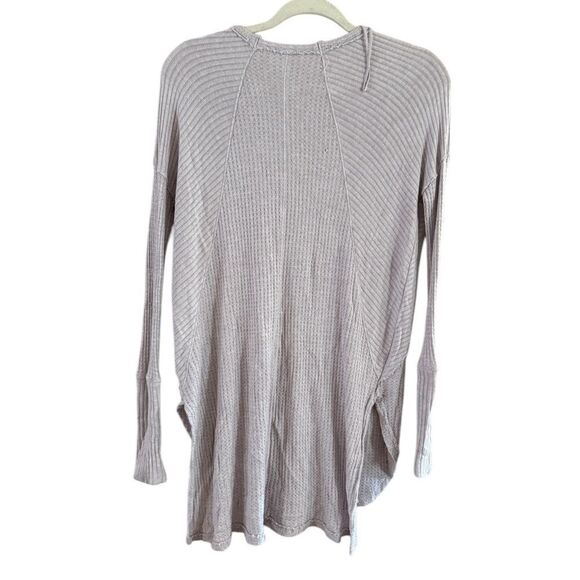 Free People Ventura Waffle Thermal Oversized Tunic Top Gray S - Picture 7 of 7